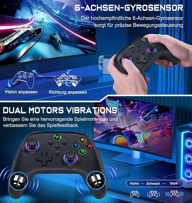 Thumbnail 5 de HELLCOOL Kabellos Controller 1000 mAh für Switch