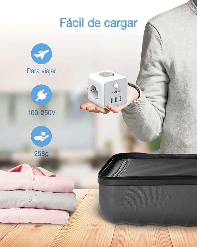 Thumbnail 5 de TESSAN 6 en 1 Cubo Enchufe USB 2500 W