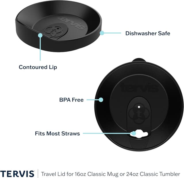 Detalle de Tervis Checkerboard Fall Leaf Yellow 16oz Double-Walled Insulated Tumbler with Handle (Made in USA)