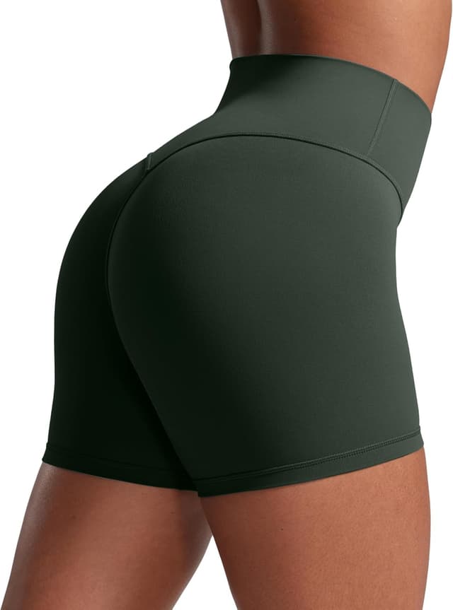 Detalle de Short de yoga CRZ YOGA Butterlift taille haute sans coutures devant (10 cm/15 cm)