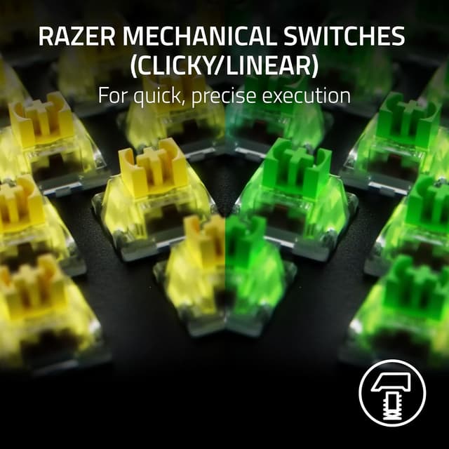 Detalle 2 de Razer BlackWidow V4 X Yellow Switches mechanical keyboard