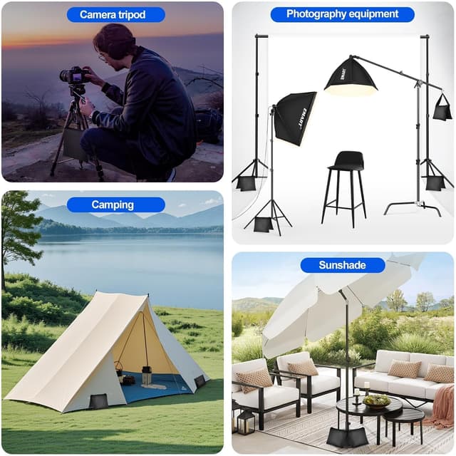 Thumbnail 6 de EMART 4-teiliges Sandbag-Set für Fotostative (25 x 51 cm) – Nylon-Sandsäcke zur Beschwerung