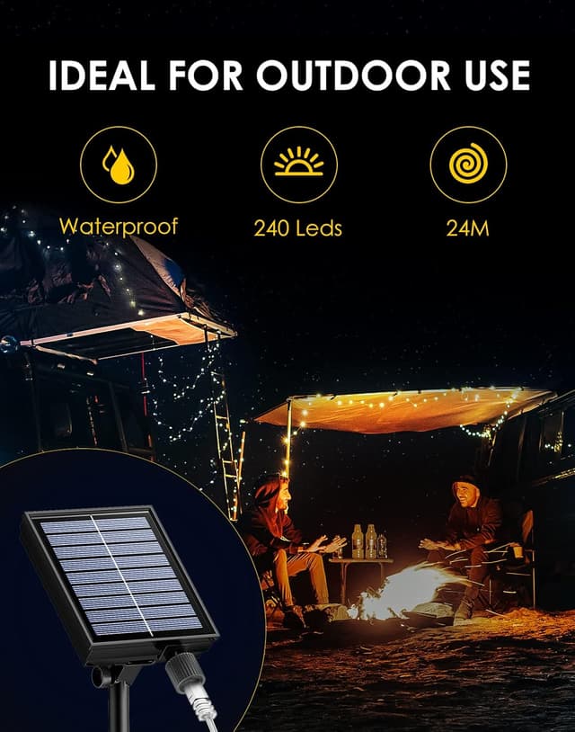 Thumbnail 6 de BESCOST Catena Luminosa Solare Esterno IP65 da 24 m con 240 LED e 8 modalità