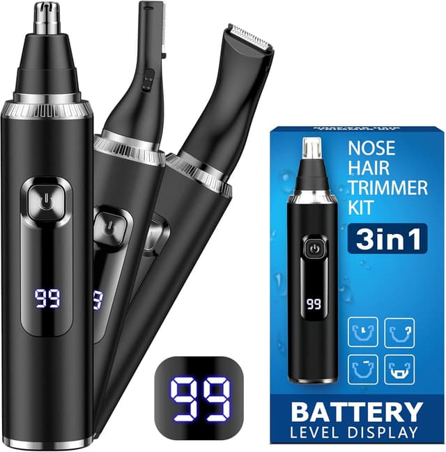 Detalle de 3-in-1 USB Nose Hair Trimmer 1️⃣