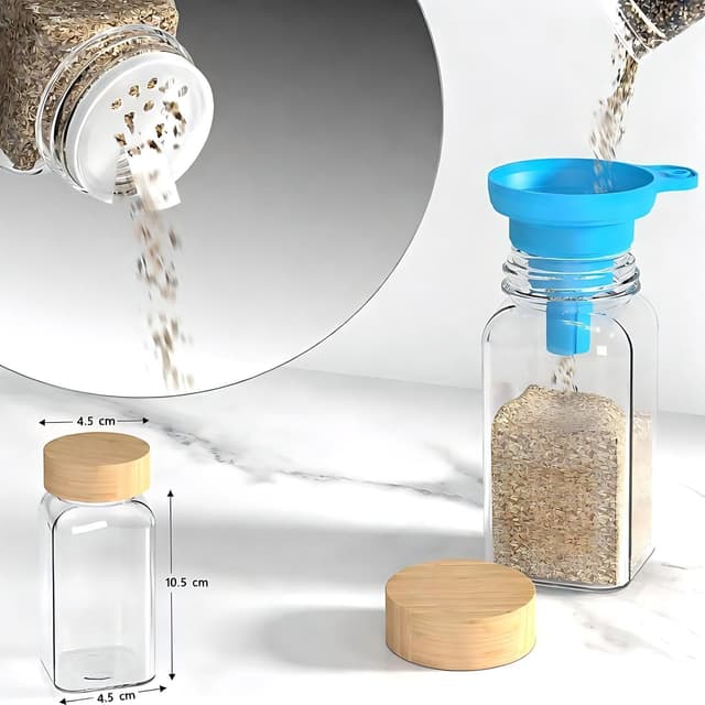 Detalle 2 de DIFULI 24 Gewürzgläser Set für Vorrat