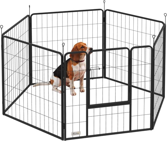 Detalle de PawHut Parc pour Chien 6 Panneaux Modulable et Pliable
