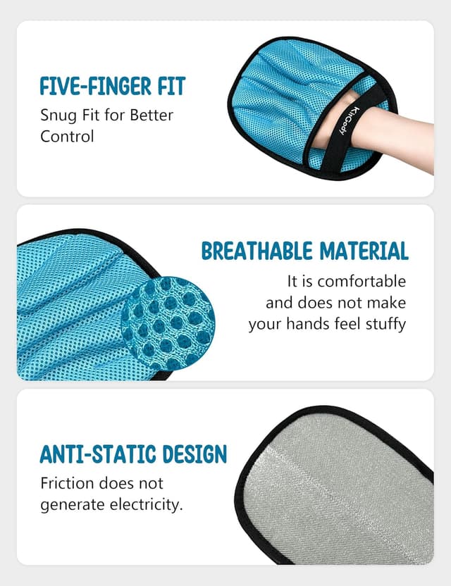 Thumbnail 2 de KitGody 2 Pack Pet Hair Removal Gloves