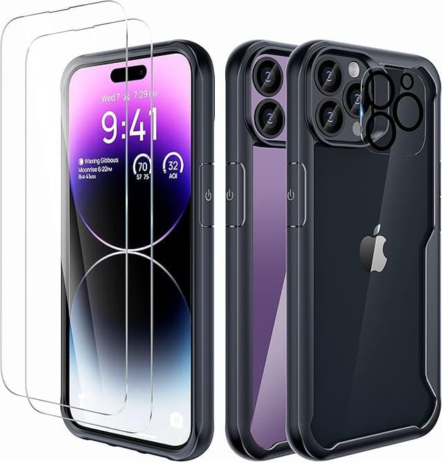 Detalle de ORETECH Funda iPhone 14 Pro MAX con Protectores de Pantalla