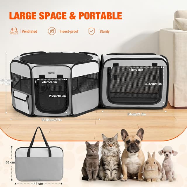 Thumbnail 4 de BMAOBBO Laufstall Hund 125x68 cm