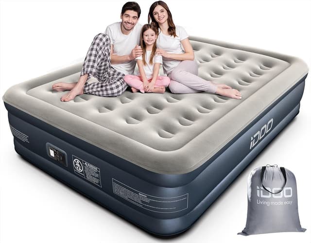 Detalle de iDOO Inflatable Air Mattress King Size 203×152×38 cm