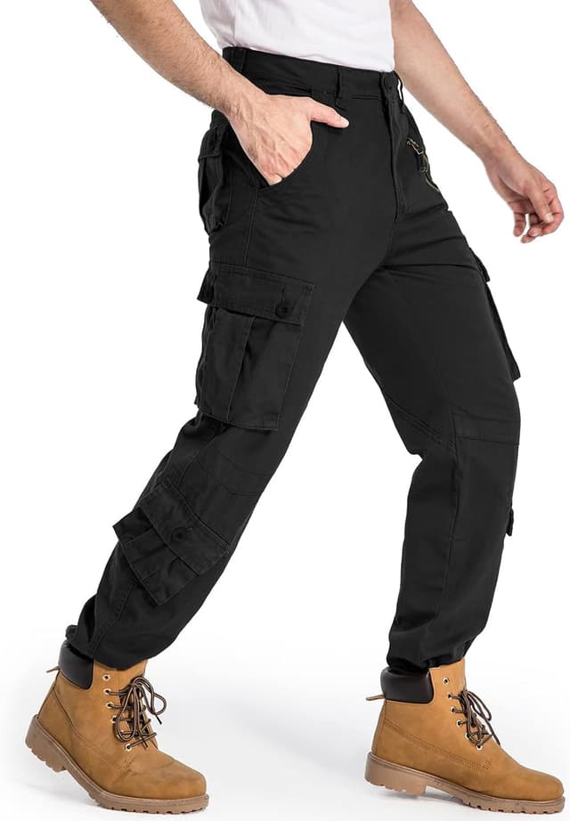 Detalle de Jessie Kidden Men’s BDU Casual Military Pants (Rip Stop Camo Cargo) with 8 Pockets