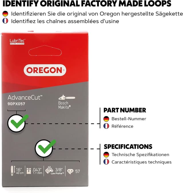 Thumbnail 4 de Oregon 90PX057E catena per motosega passo 3/8, 57 maglie