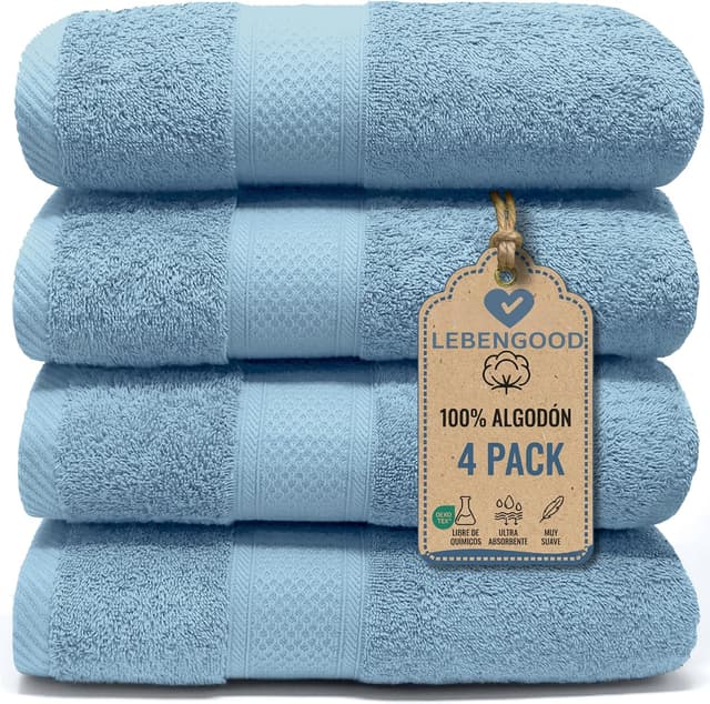 Imagen de LEBENGOOD Juego de Toallas 70x140 4 unidades en OfertitasTOP
