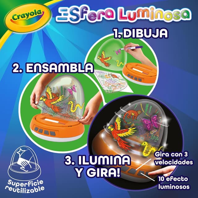 Thumbnail 5 de CRAYOLA Esfera Luminosa Creativa con Luces y Movimiento