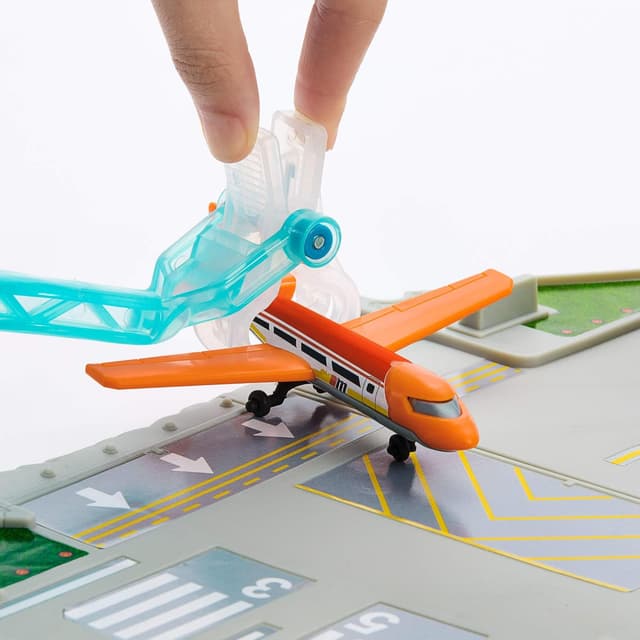 Detalle 1 de Matchbox Coffret Aéroport Tour de Contrôle JBW37 avec voiture Audi en métal et avion en plastique (échelle 1/64)