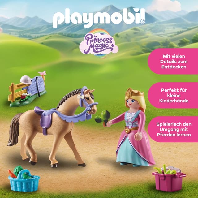 Thumbnail 2 de PLAYMOBIL Princess Magic Prinzessin mit Pferd Spielzeug für Kinder ab 4 Jahren