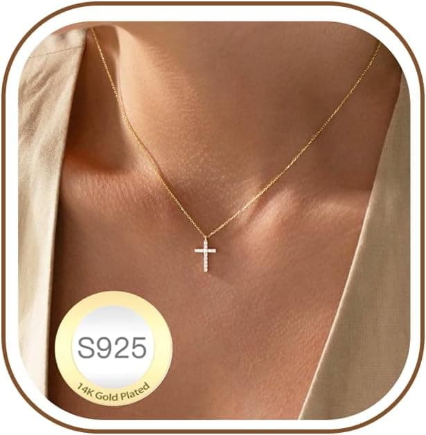 Thumbnail 6 de Kreuzkette 925 Silber Damen 18+2