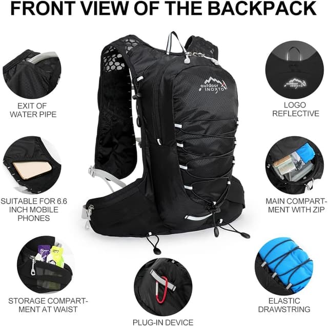 Detalle de IX INOXTO INOXTO Running Backpack (5-litre) lightweight hydration bag