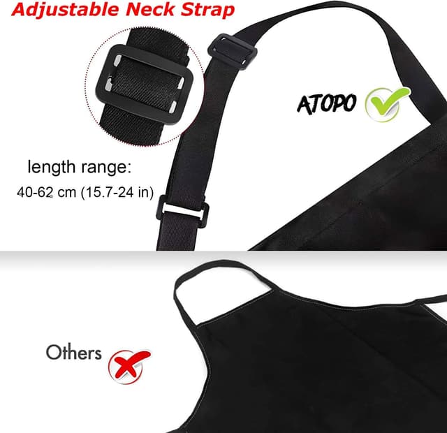 Thumbnail 3 de Chef Aprons 4 Pack Waterproof Apron with 2 Pockets 🧑