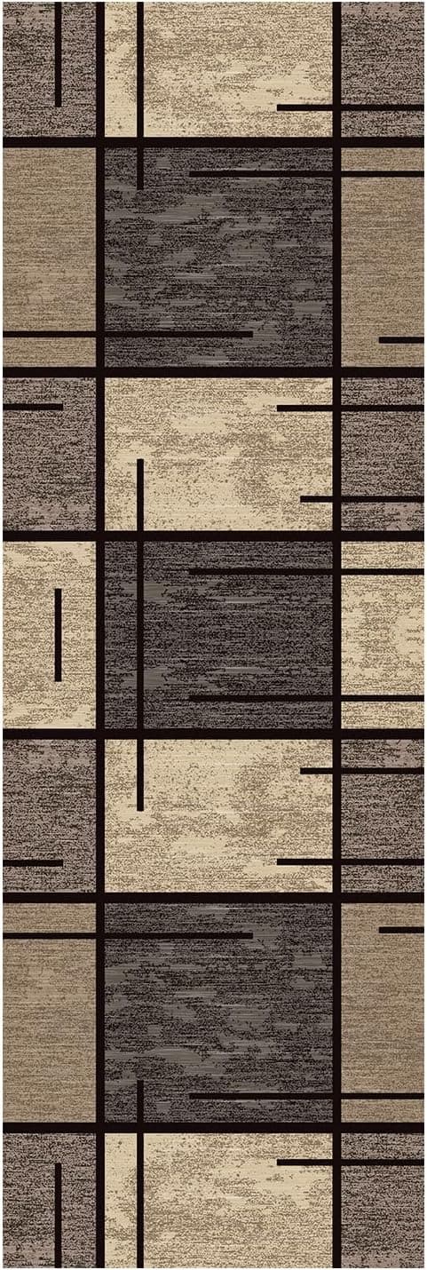 Detalle 2 de WTHYGB Teppichläufer für Flur & Küche, rutschfest, waschbar, 80 x 250 cm (beige)