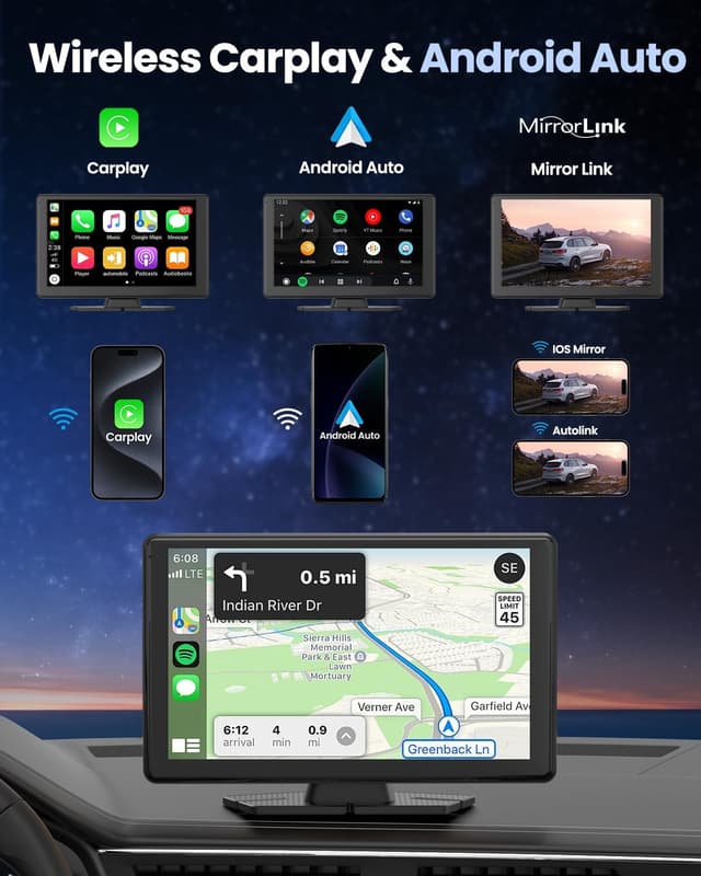 Thumbnail 5 de VyKure Portable Carplay Screen 9" wireless