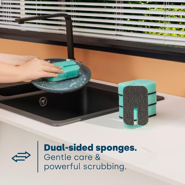 Thumbnail 4 de LIVIVO Dish Buddy Dual-Sided Sponges Pack