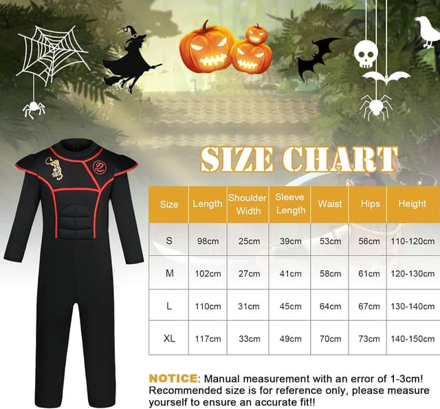 Thumbnail 6 de Aomig Ninja Kostüm Kinder (13-teilig) – Ninja-Set für Jungen & Mädchen für Halloween, Karneval & Party