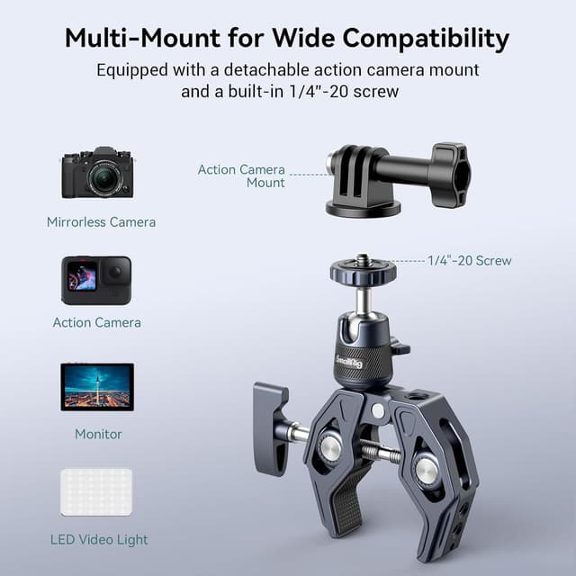 Detalle 2 de SMALLRIG 4102B Super Clamp Max 3,5kg
