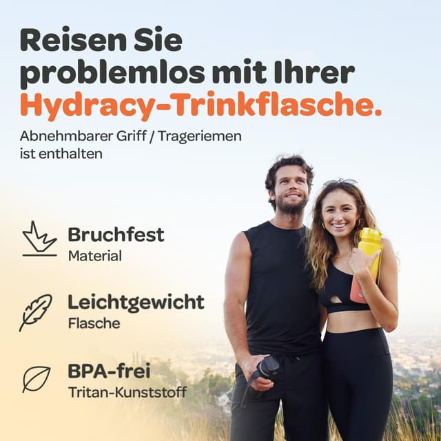 Detalle de Hydracy Trinkflasche 1 l mit Fruchteinsatz