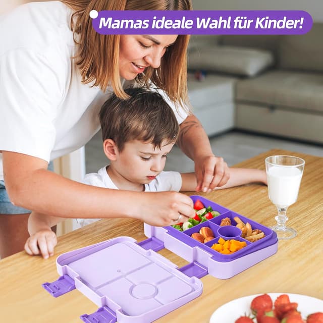 Thumbnail 6 de QCQHDU Brotdose 6 Fächer für Kinder