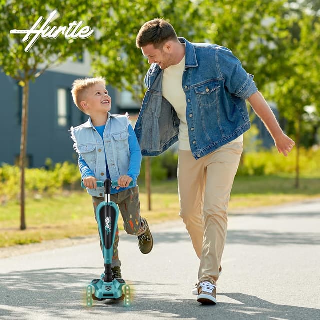 Thumbnail 6 de Hurtle Trottinette Enfant 2‑en‑1 LED 3 roues