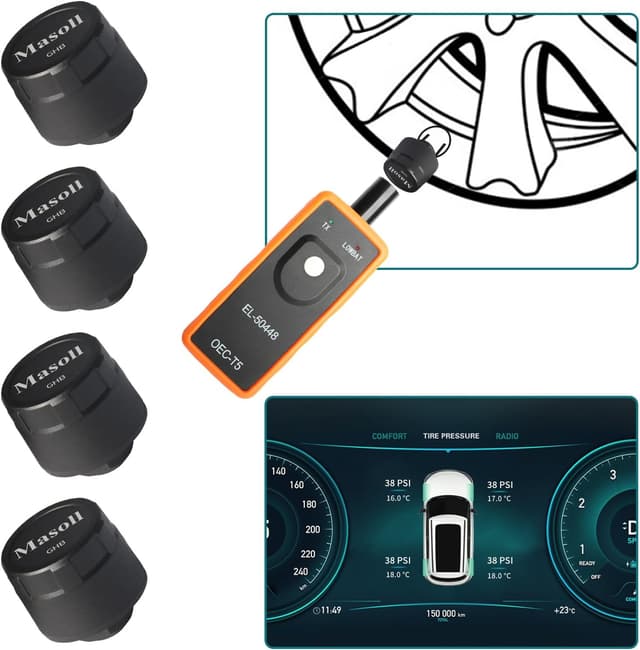 Detalle de Masoll Gen 2 TPMS Sensor Set of 4