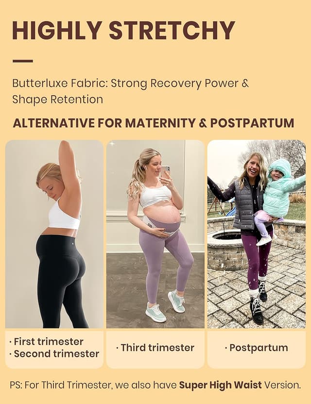 Detalle de CRZ YOGA Butterluxe Damen Sport-Leggings (71 cm) – High Waist, blickdicht & nahtlos