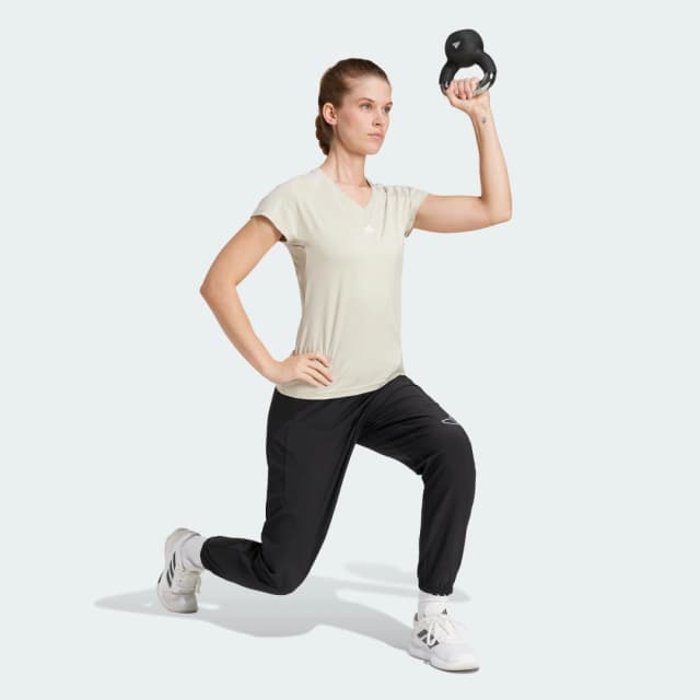 Thumbnail 2 de Adidas AEROREADY Train Essentials V-Neck Beige