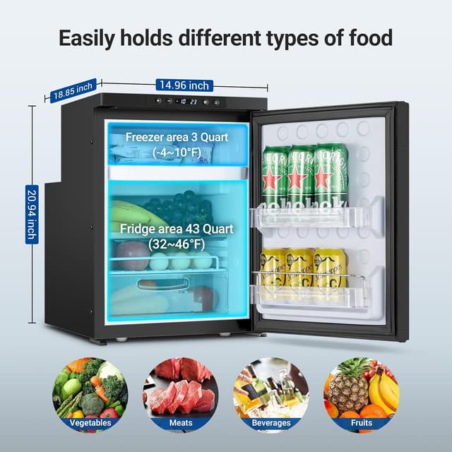 Thumbnail 1 de AAOBOSI 45L Campervan Fridge 45L