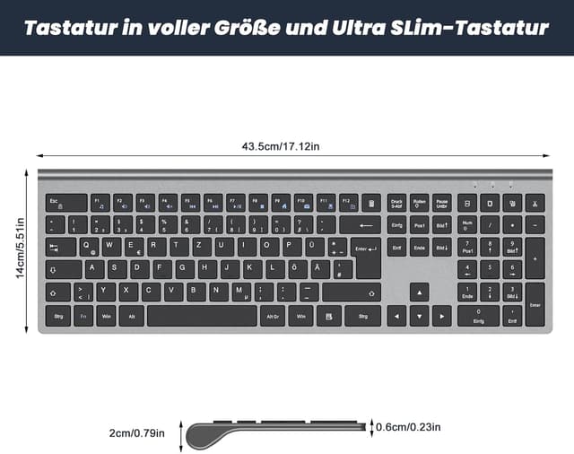 Detalle 1 de Cimetech Kabellose Tastatur QWERTZ 2,4G