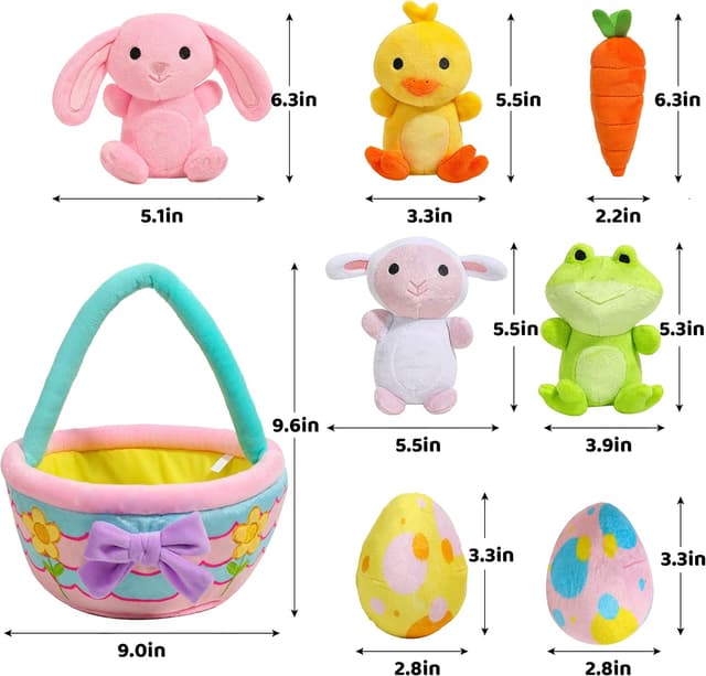Thumbnail 4 de JOYIN 7 Pcs Easter Basket Plushies