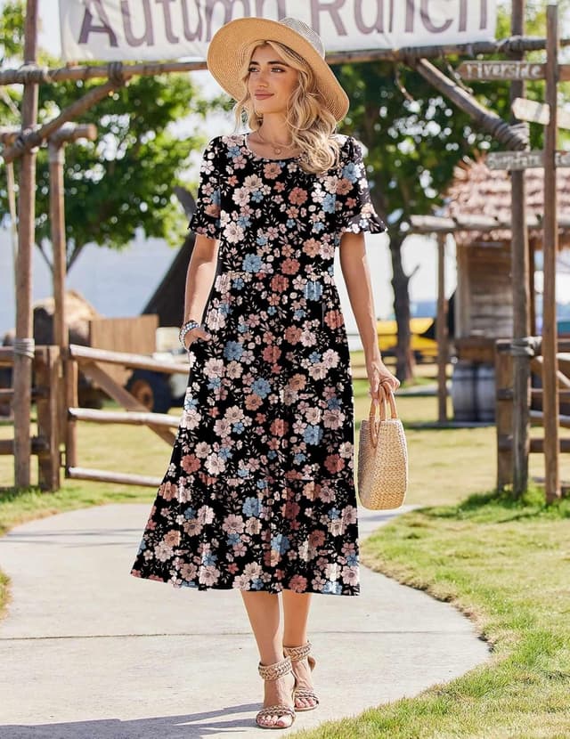 Detalle de Zeagoo Summer Midi Dress 2026 for Women