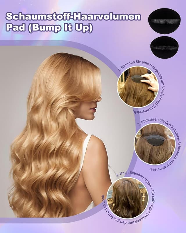 Detalle de Oiomniv Haarstyling-Tools Set für Damen – All-in-One DIY Flecht- & Dutt-Set für Zöpfe, Twists und Pferdeschwänze (Schwarz 1)