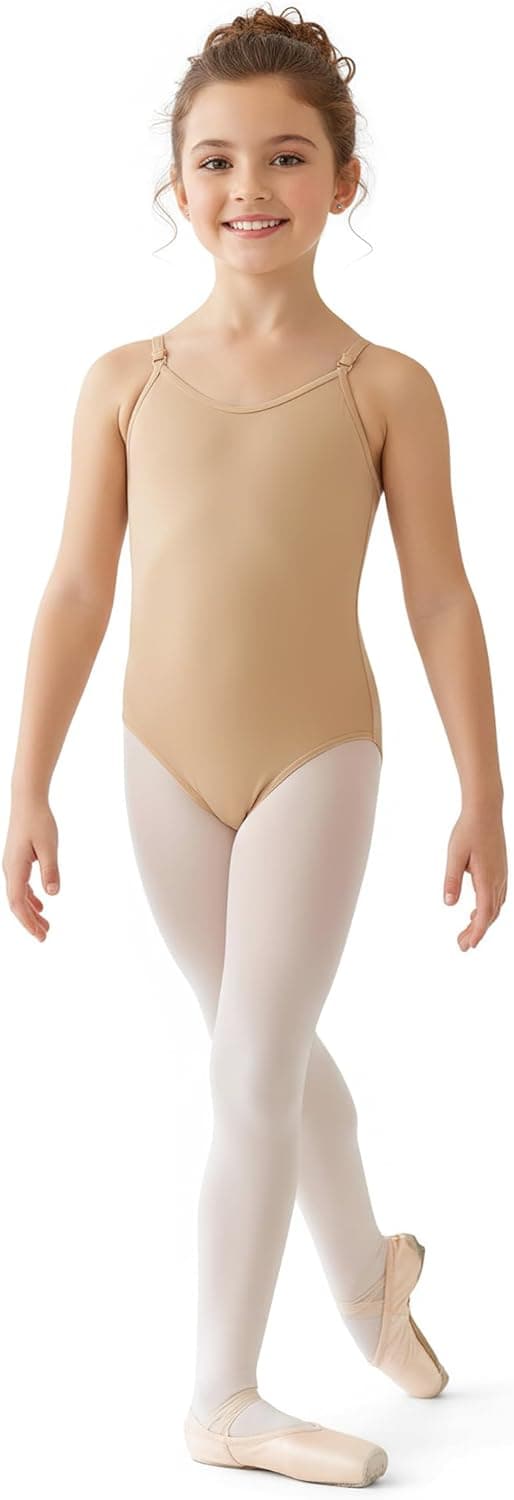 Detalle 2 de Stelle Girls Nude Leotard Seamless Undergarment Camisole with Adjustable Straps