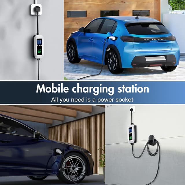 Detalle 2 de FNITAER EV Charger Cable Type 2 to 3 Pin 3 kW ⚡️🔌