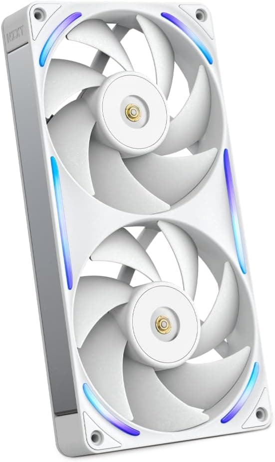 Detalle de NZXT F240X Ventilador Rendimiento Marco Único 2x120 PWM RGB Blanco
