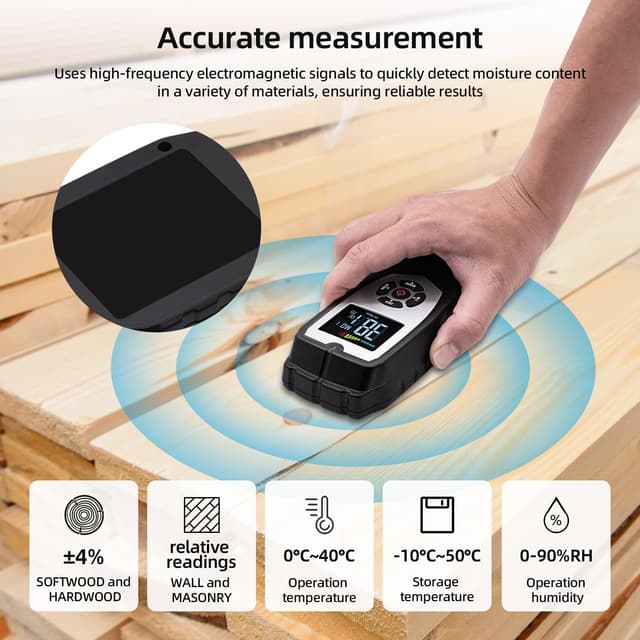 Thumbnail 4 de Mcbazel Misuratore Umidità Muri Digitale 0-50 mm 📏