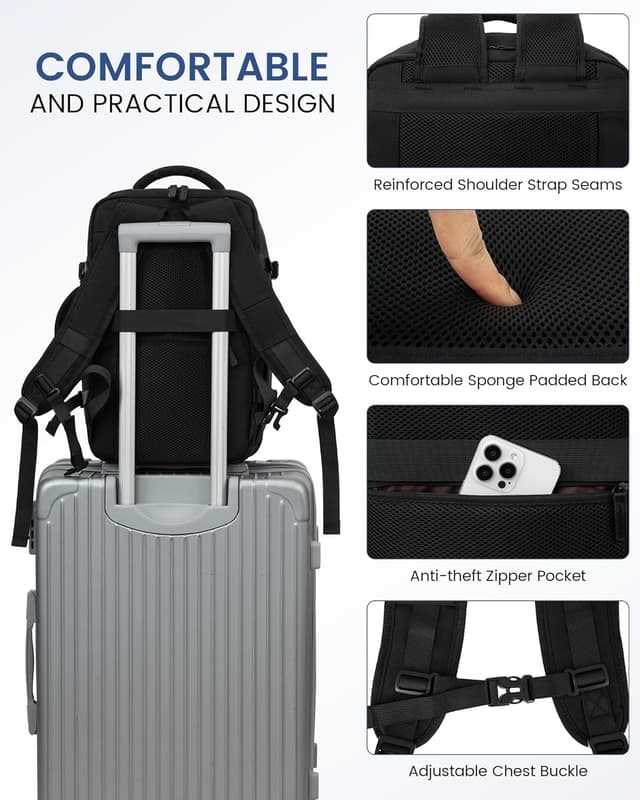 Detalle 2 de LOVEVOOK Handgepäck Rucksack 40x30x20 cm