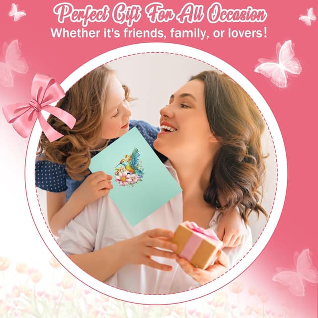 Thumbnail 4 de Hierein Geburtstagskarte Frau Kolibri Pop Up