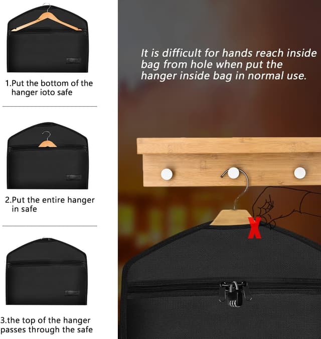 Thumbnail 4 de JUGREAT Fireproof Hanger Safe Bag with Lock