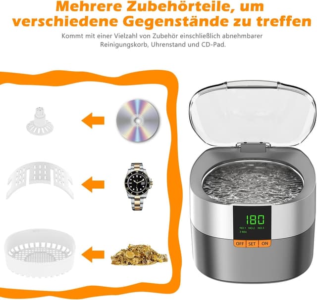 Thumbnail 2 de KECOOLKE Sonic Cleaner 750 ml Ultraschallgerät