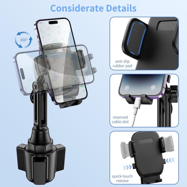 Thumbnail 5 de bokilino Cup Phone Mount for Car Adjustable Neck