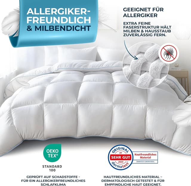 Detalle 2 de Glückstoff Feder- und Daunendecke 135x200cm