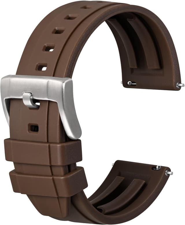 Detalle de Anbeer Premium Silikon-Uhrenarmband mit Quick-Release (18/20/22/24 mm)